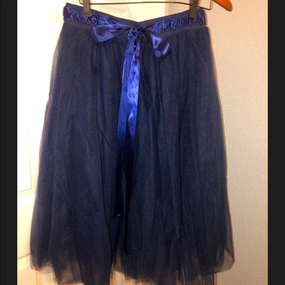Windsor Tulle Navy Skirt size L - Picture 1 of 2